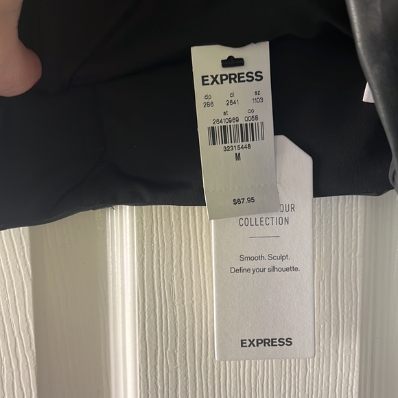 express faux leather body contour crop corset NWT - Picture 2 of 6